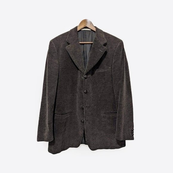 GIANNI VERSACE - Vtg brown velvet jacket - Sz 50 - Picture 2 of 11